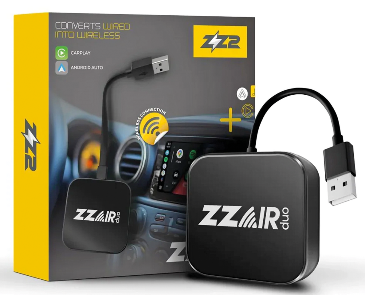 ZZAIR CONVERTS WIRED APPLE CARPLAY AND ANDROID AUTO TO WIRELESS