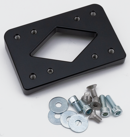 WEDGED REAR FENDER LICENSE FRAME MOUNT