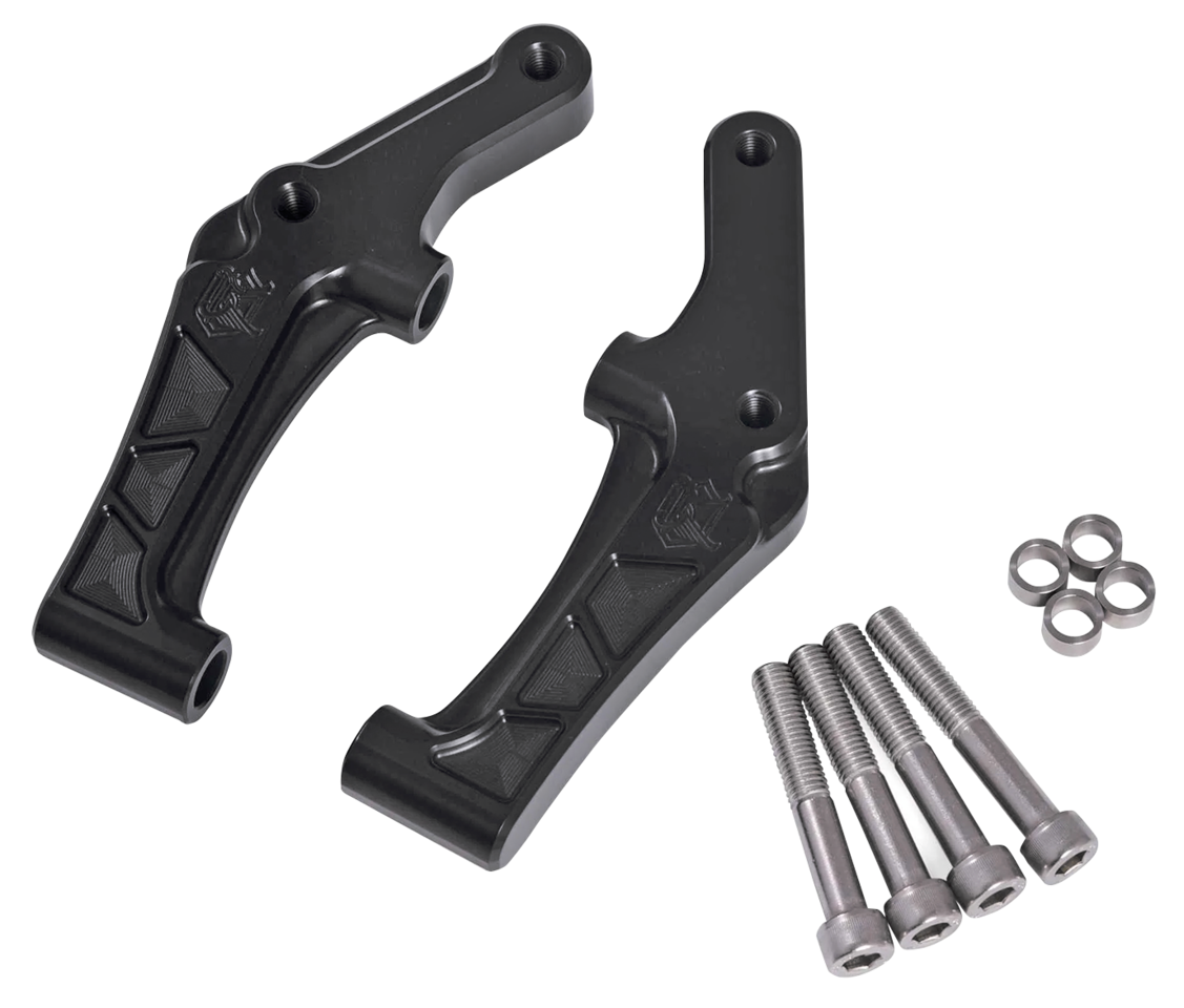 KEN'S FACTORY NEXT LEVEL MOUNTING BRACKETS FOR RADIAL BRAKE CALIPERS | Adventure Touring | Dyna | EV | FXR | Softail | Sportster | Touring | V-Rod
