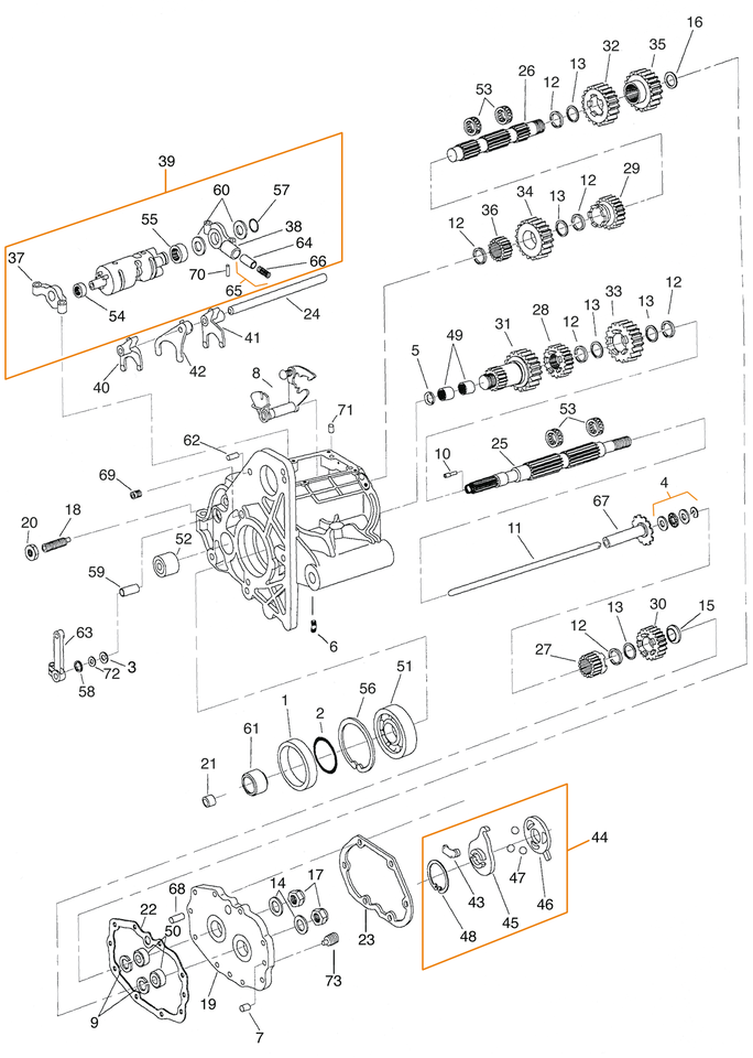 TRANSMISSION PARTS FOR 1994-2006 5 SPEED BIG TWIN | Dyna | FXR | Softail | Sportster | Touring | Tube frame | XB