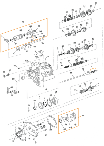 TRANSMISSION PARTS FOR 1994-2006 5 SPEED BIG TWIN | Dyna | FXR | Softail | Sportster | Touring | Tube frame | XB
