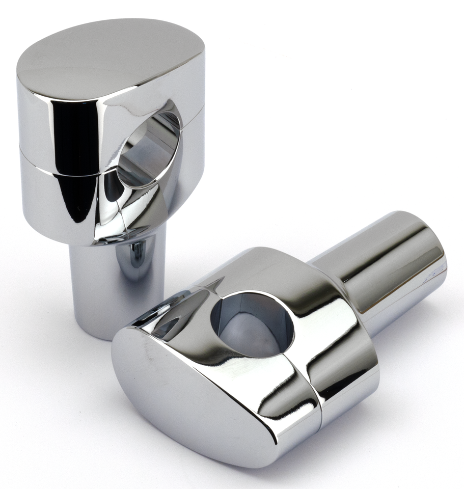 FUSION BILLET TAPERED OVAL HEAD RISERS | Big Twin | Dyna | FX | FXR | Servi-Car | Softail | Sportster | Touring | Trike