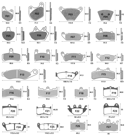 GENUINE ZODIAC FRONT DISC BRAKE PADS | Big Twin | FX | Sportster | Touring