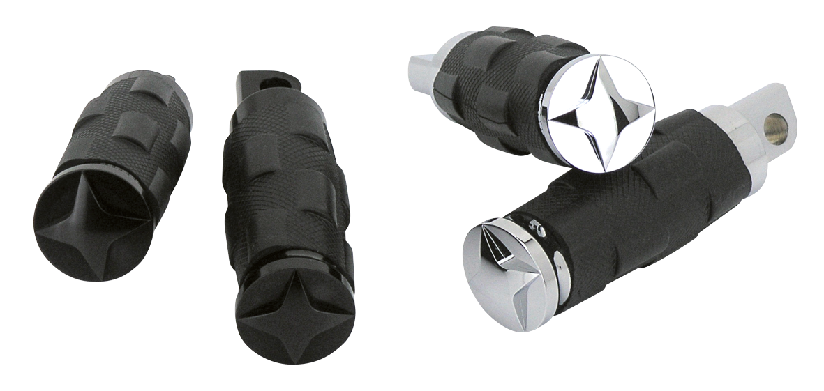 TORNADO II MALE MOUNT RIDER AND PASSENGER PEGS | Dyna | FXR | Softail | Sportster