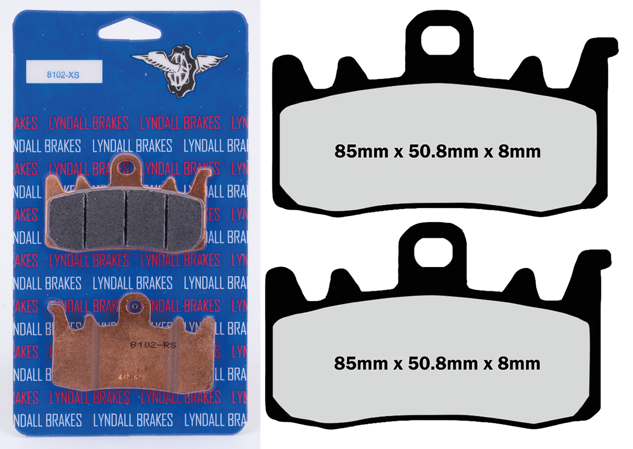 LYNDALL BRAKE PAD SETS, FRONT | Adventure Touring | Challenger | EV | FTR | Pursuit | RH Sportster | Touring
