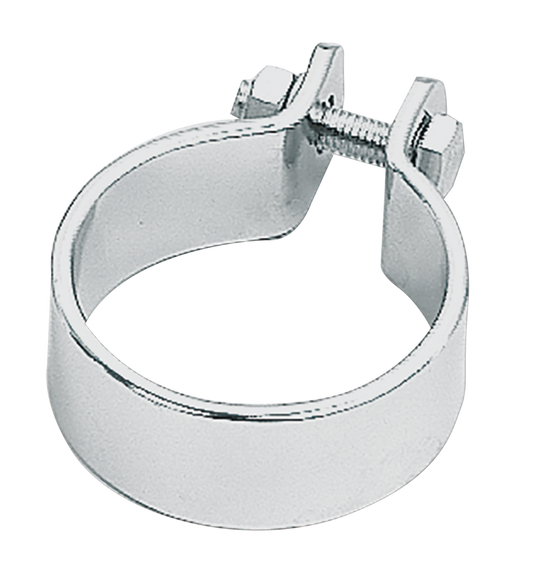 CHROME PIPE AND MUFFLER CLAMPS - Short clamp 1 1/2", Genuine Zodiac

Clamps are sold each.
