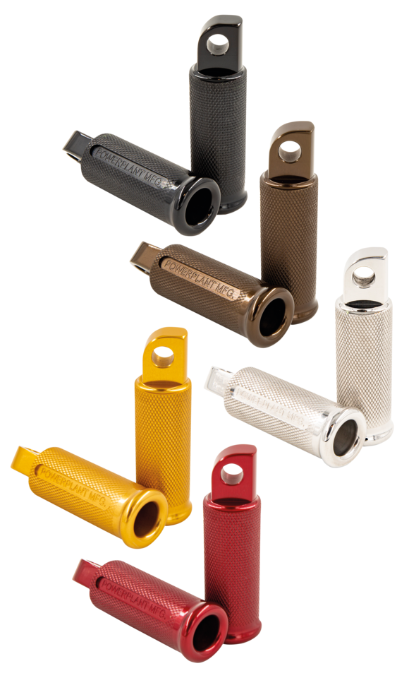 P16 POWERPLANT STANDARD MALE MOUNT SHORTY FOOT PEGS | Dyna | FXR | Softail | Sportster