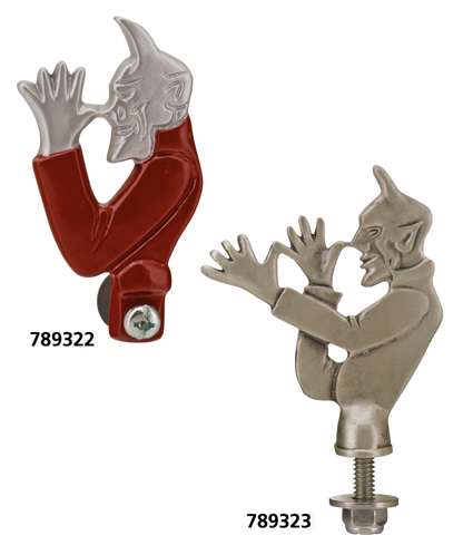 DEVIL LICENSE PLATE TOPPERS & FENDER ORNAMENTS