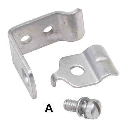 CONTROL CABLE CLAMPS FOR VINTAGE MODELS - Clutch cable bracket 1952-1956 K-models, 1957-1970 Sportster, parkerized, Colony (OEM 38676-52) | KH  |  KR  |  Sportster