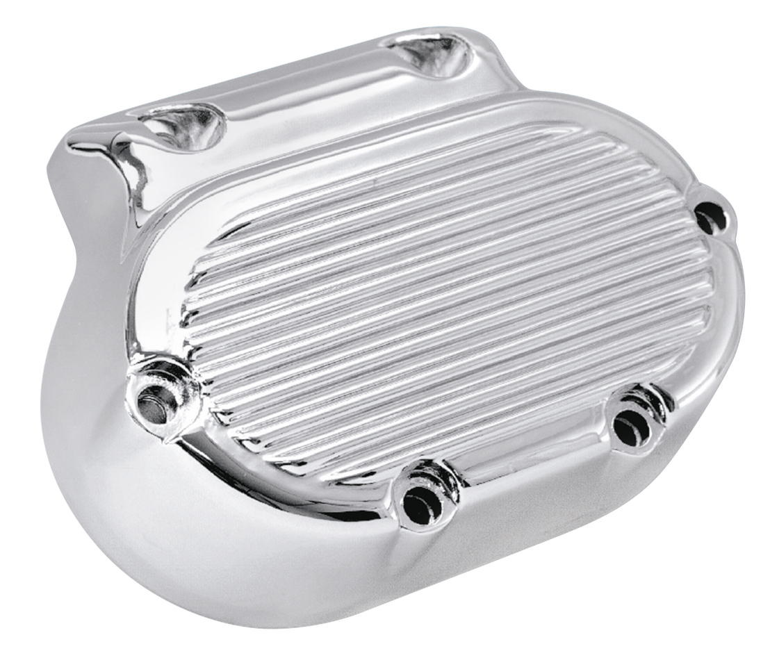 CHROME PLATED FINNED TRANSMISSION SIDE COVER | Dyna | Softail | Touring