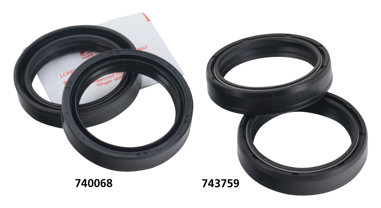 INDIVIDUAL FRONT FORK OIL SEAL & O-RINGS - Fork seals (sold in pairs), 43mm forks on XB12S Lightning 2009 | Dyna  |  EV  |  RH Sportster  |  Softail  |  Sportster  |  Street  |  Touring  |  V-Rod