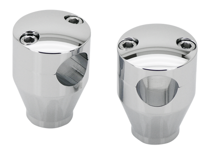 BILLET ALUMINUM ROUND TOP RISERS | Big Twin | Dyna | FX | FXR | Servi-Car | Softail | Sportster | Touring | Trike