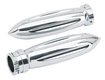 CHROME BILLET ROCKET STYLE GRIPS
