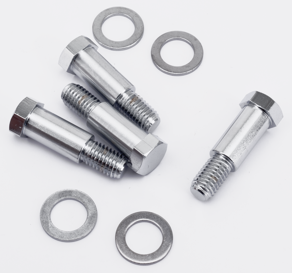 SOFTAIL SHOCK MOUNTING KIT - Shock mounting bolts, chrome, Genuine Zodiac

Special kit for Softail rear shocks contains 4 shoulder bolts (OEM 4074) &amp; washers (OEM 6724). Fits all Softail 1984-2017, 2000-2017 models only use 2 bolts. | Softail