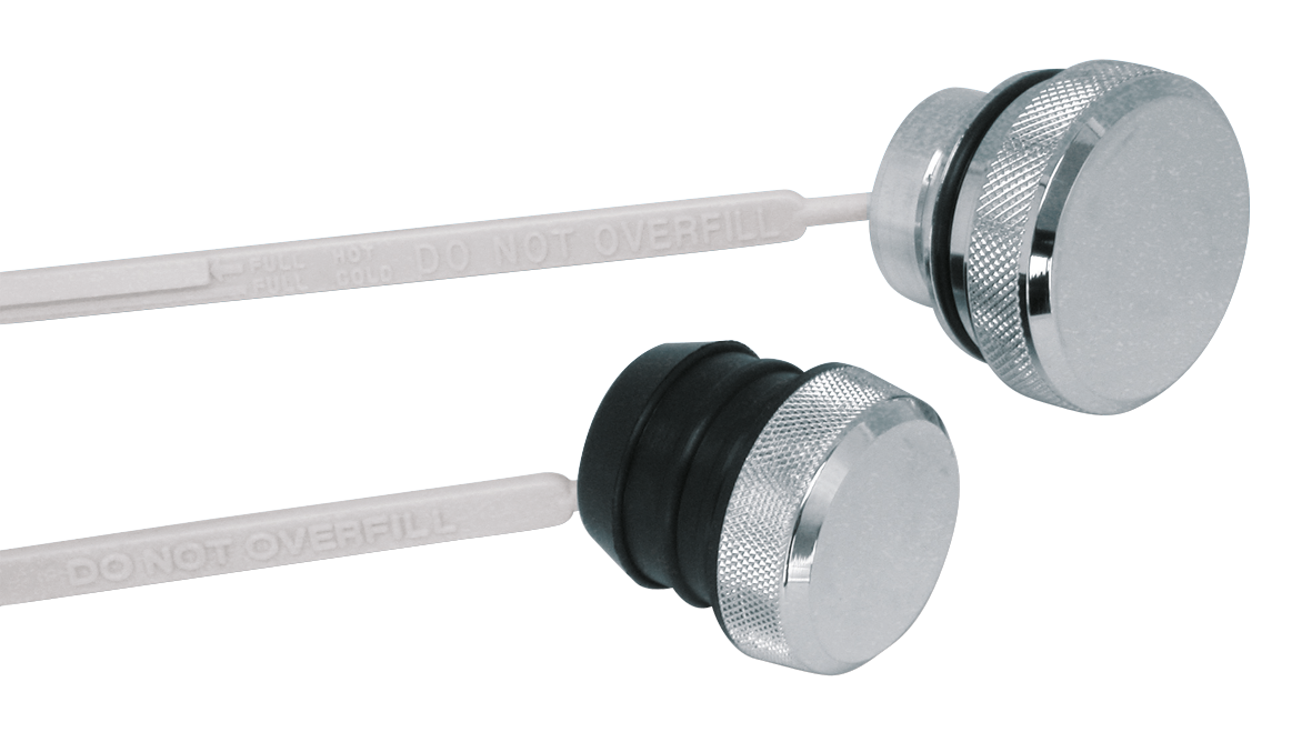CHROME OIL TANK PLUGS WITH DIPSTICK