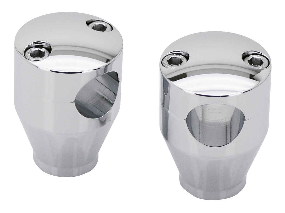 BILLET ALUMINUM ROUND TOP RISERS | Big Twin | Dyna | FX | FXR | Servi-Car | Softail | Sportster | Touring | Trike