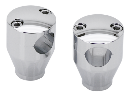 BILLET ALUMINUM ROUND TOP RISERS | Big Twin | Dyna | FX | FXR | Servi-Car | Softail | Sportster | Touring | Trike