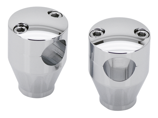 BILLET ALUMINUM ROUND TOP RISERS | Big Twin | Dyna | FX | FXR | Servi-Car | Softail | Sportster | Touring | Trike