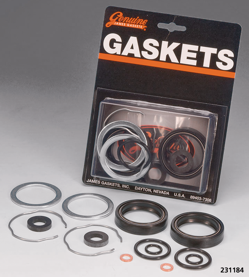 FRONT FORK OIL SEALS/KITS - Fork sealkit 35mm Kayaba XL73-74 FX73-77

Complete front fork seal kits contain all required oil seals, o-rings and seal washers to completely rebuild your front fork. | FX  |  Sportster