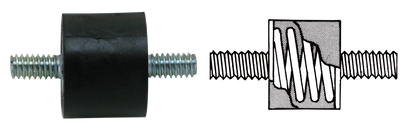 HEAVY-DUTY RUBBER MOUNTS WITH STUDS