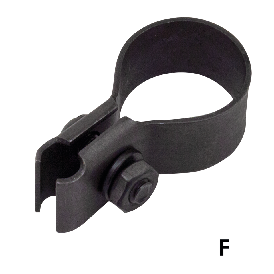 CONTROL CABLE CLAMPS FOR VINTAGE MODELS - Front brake cable clip, 1936-1948 Big Twin, 1936-1948 WL, parkerized, Samwel (OEM 4162-36, 9968) | 45"  |  Big Twin  |  KH  |  KR  |  Servi-Car  |  Sportster  |  XA