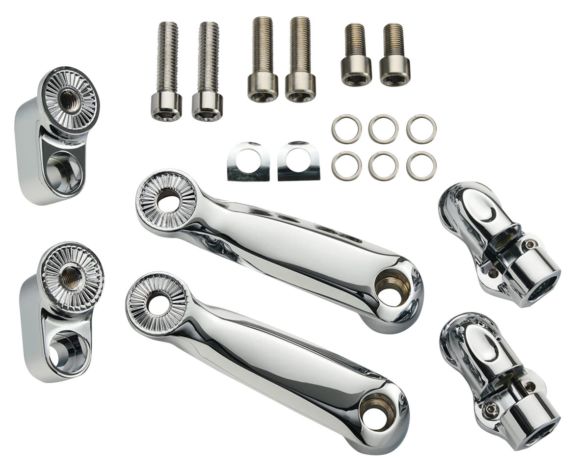 RYDECULTURE BY CIRO ADJUSTABLE PASSENGER PEG SUPPORTS FOR BIG INDIAN | Challenger | Chief | Pursuit | Roadmaster | Springfield