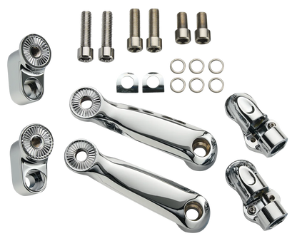 RYDECULTURE BY CIRO ADJUSTABLE PASSENGER PEG SUPPORTS FOR BIG INDIAN | Challenger | Chief | Pursuit | Roadmaster | Springfield
