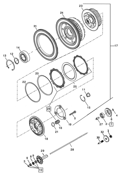 CLUTCH PARTS FOR LATE 1984-1989 BIG TWIN - GZP Clutch adjusting jam nut #7848W | Dyna  |  FXR  |  Softail  |  Touring  |  Trike