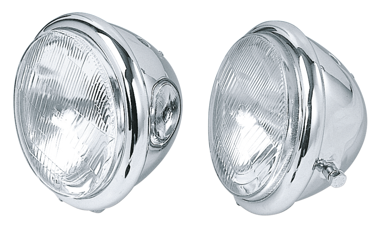 5 1/2" CHROME BATES STYLE HEADLIGHTS