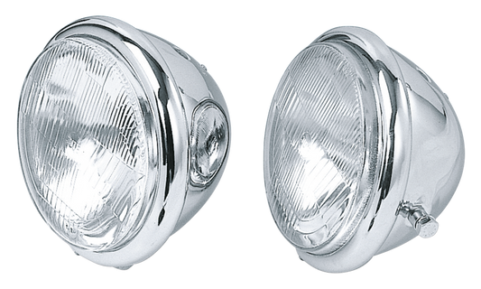5 1/2" CHROME BATES STYLE HEADLIGHTS