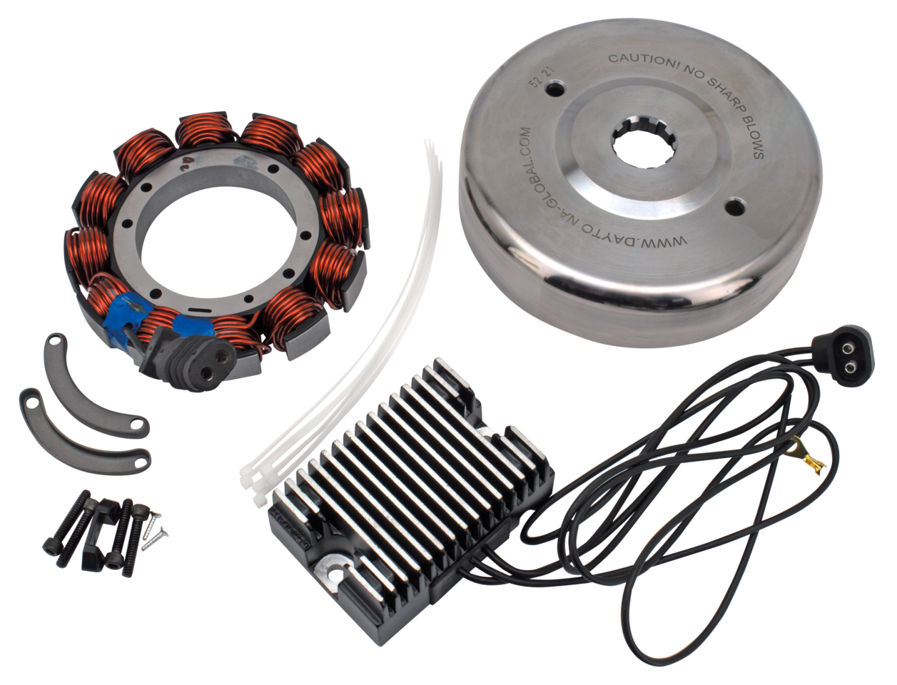 DAYTONA GLOBAL HIGH OUTPUT ALTERNATOR KIT | Big Twin | Dyna | FX | FXR | Softail | Touring