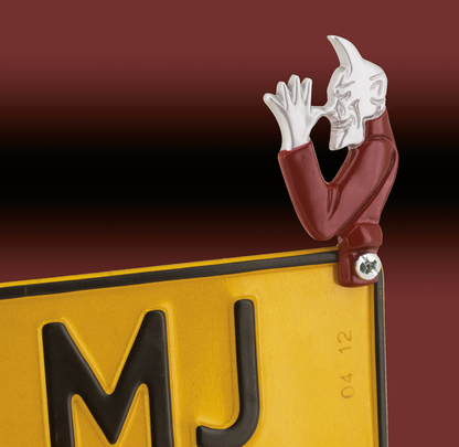 DEVIL LICENSE PLATE TOPPERS & FENDER ORNAMENTS