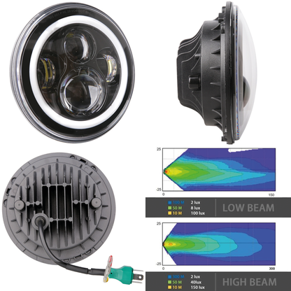 7" WRANGLER HALO LED HEADLIGHT UNIT