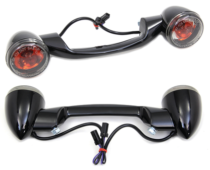 REAR TURN SIGNAL BAR WITH BULLET TURN SIGNALS | Softail