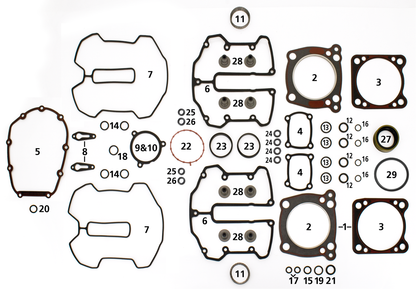 ENGINE GASKETS, SEALS AND O-RINGS FOR MILWAUKEE EIGHT | Softail | Touring | Trike
