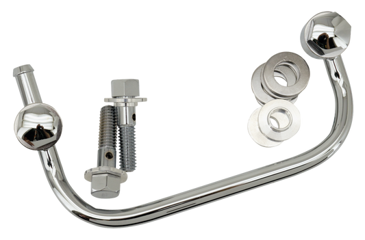CHROME THRU-THE-HEAD BREATHER TUBES | Dyna | FXR | Softail | Touring