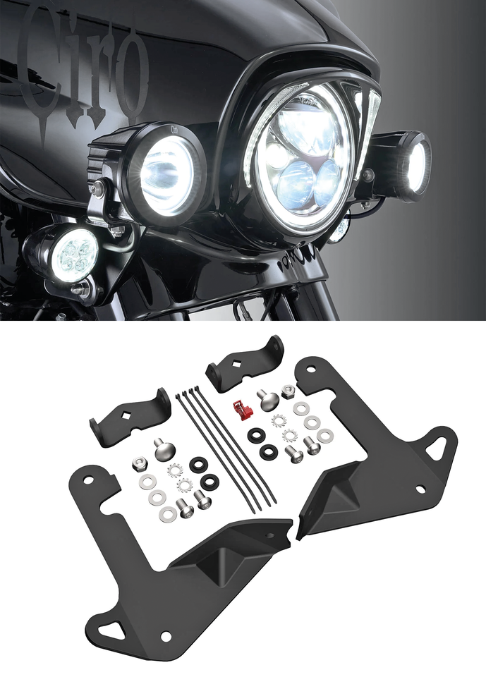 CIRO TAC-10 LIGHT CANNONS WITH HALO DAYTIME RUNNING LIGHTS | Touring | Trike