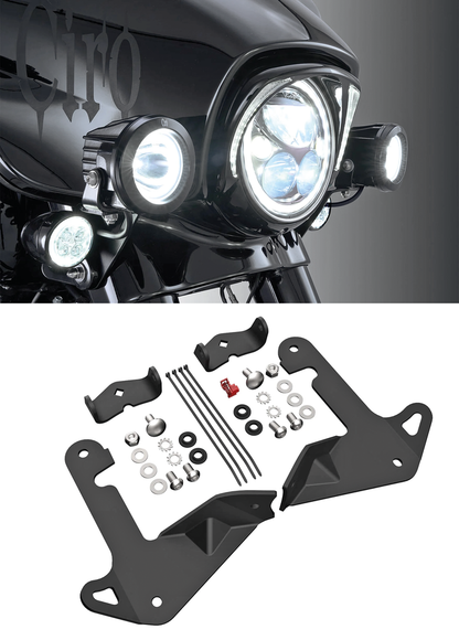 CIRO TAC-10 LIGHT CANNONS WITH HALO DAYTIME RUNNING LIGHTS | Touring | Trike