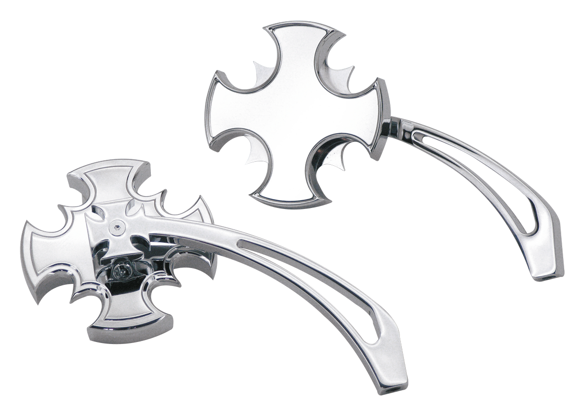 CROSS BLADE MIRROR SET WITH CUT-OUT ARM