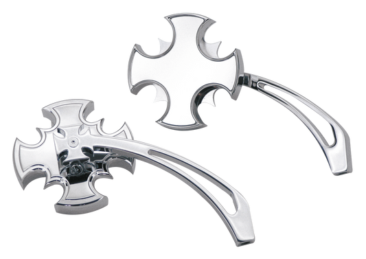CROSS BLADE MIRROR SET WITH CUT-OUT ARM