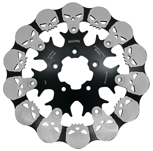 GALFER SKULLED DISC BRAKE ROTORS | Dyna | FXR | Softail | Sportster | Touring