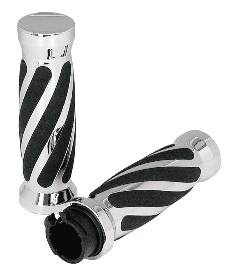 SWIRL STYLE GRIP SET | Big Twin | Dyna | FX | FXR | Softail | Sportster | Touring | Trike | V-Rod | XR