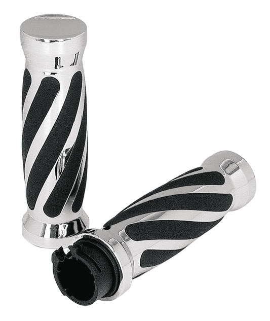 SWIRL STYLE GRIP SET | Big Twin | Dyna | FX | FXR | Softail | Sportster | Touring | Trike | V-Rod | XR