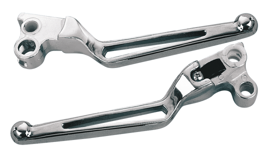 CHROME PLATED "STEALTH STYLE" CLUTCH & BRAKE LEVERS | Big Twin | Dyna | FX | FXR | Softail | Sportster | Touring