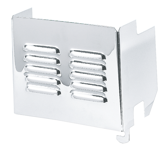 LOUVERED CHROME BATTERY COVERS | Big Twin | Touring