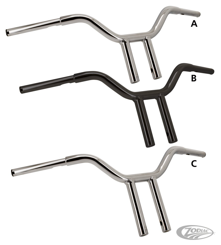 ZODIAC CLUBSTYLE CHONKY BARS | Big Twin | Dyna | FX | FXR | KH | Kingpin | KR | Servi-Car | Softail | Sportster | Touring | XR