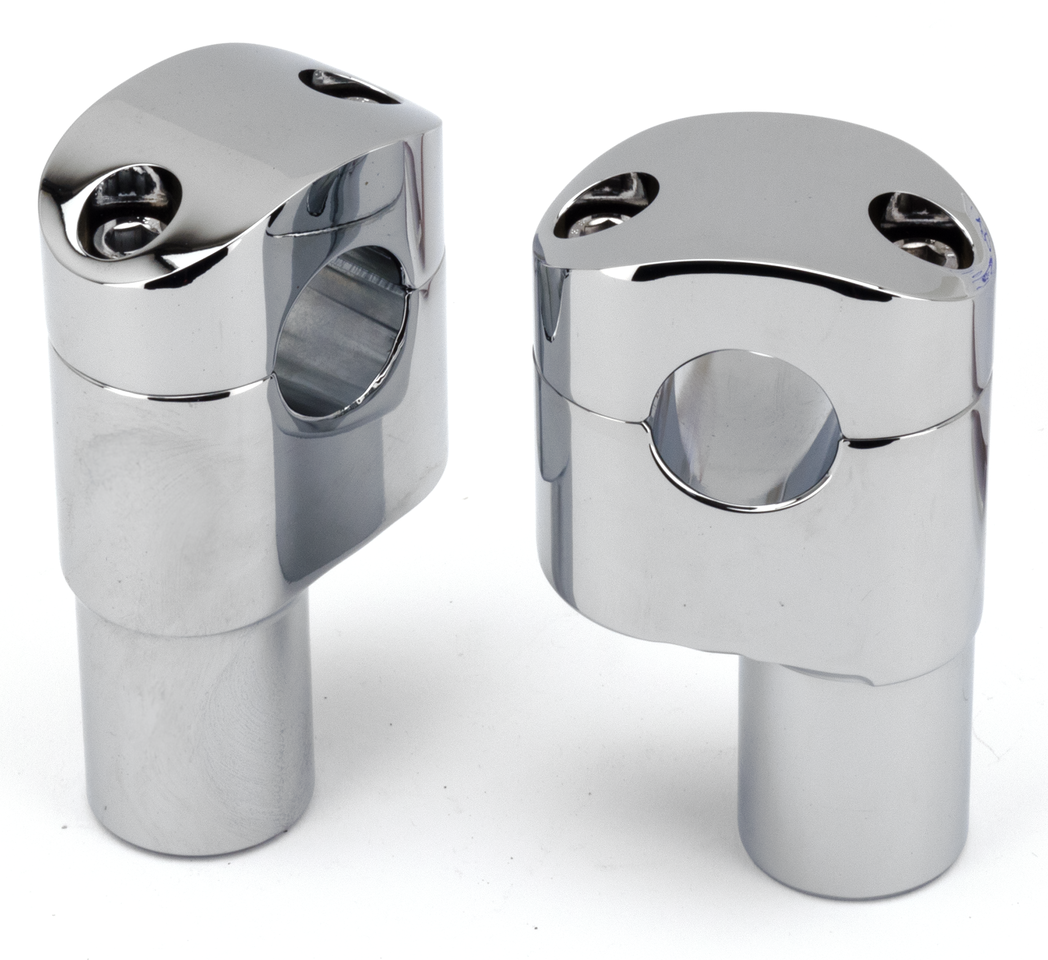 ZODIAC OFFSET RISERS FOR FAT BARS | Big Twin | Dyna | FX | FXR | Servi-Car | Softail | Sportster | Touring | Trike