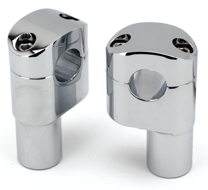 ZODIAC OFFSET RISERS FOR FAT BARS | Big Twin | Dyna | FX | FXR | Servi-Car | Softail | Sportster | Touring | Trike