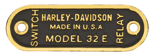 32E GENERATOR NAME PLATE | 45" | Big Twin | KH | Servi-Car | Sportster